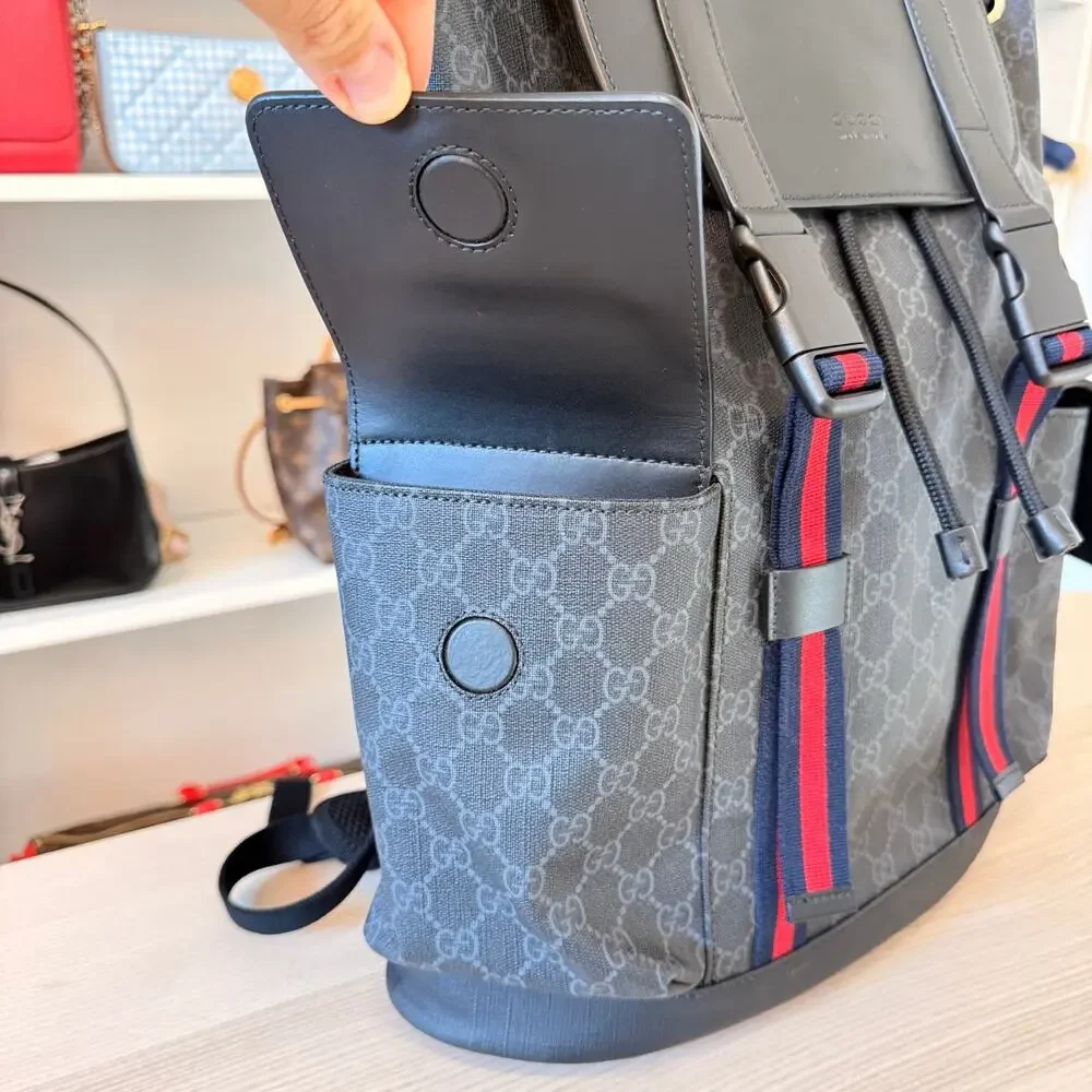 Gucci GG Supreme Monogram Backpack Black